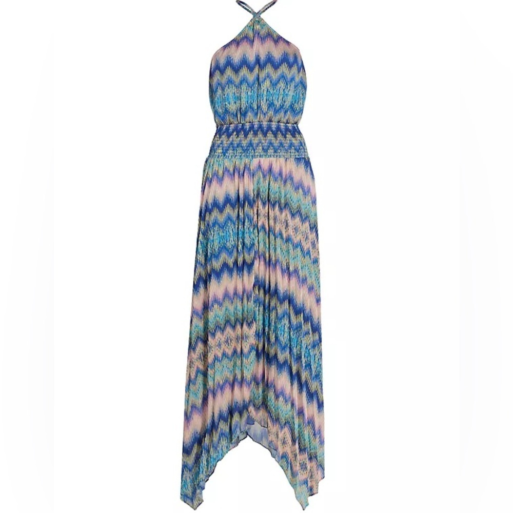 Ramy Brook Giana Chevron Handkerchief Maxi Dress - Picture 2 of 7